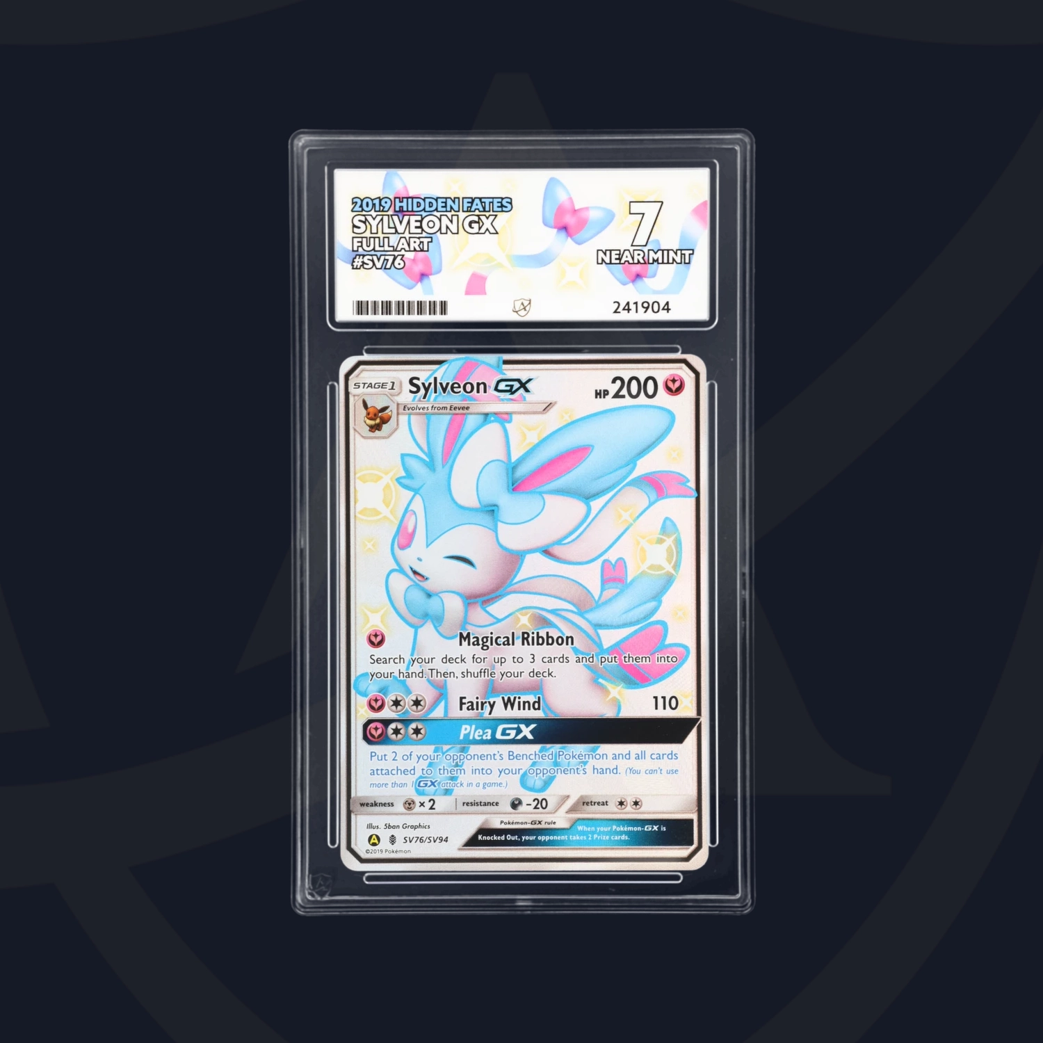 Cert #241904 - 2019 - Sylveon GX - Hidden Fates - SV76/SV94 - Full
