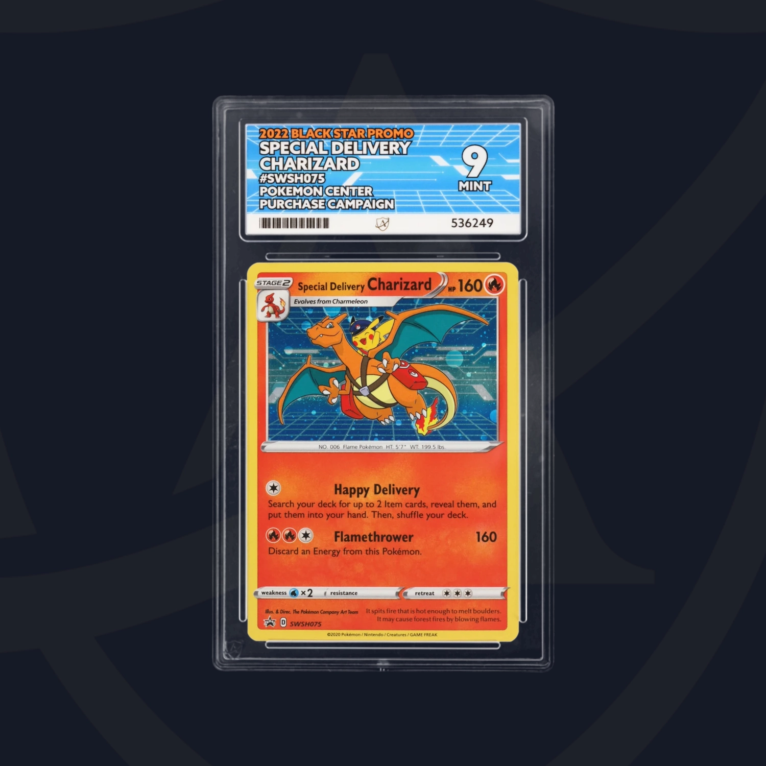 Cert #536249 - 2022 - Special Delivery Charizard - Black Star